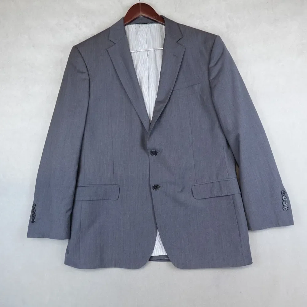 Brooks Brothers Explorer Blazer Men 43R Gray Explorer Madison Fit Wool Blend